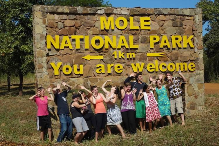 In what country is the Mole National Park located in Africa?